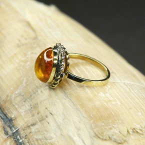 Goldring 333/- mit Bernstein W17,8