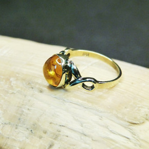 Goldring 333/- mit Bernstein W18,2