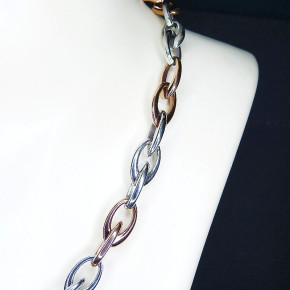 Collier/Kette Edelstahl rosévergoldet 50cm