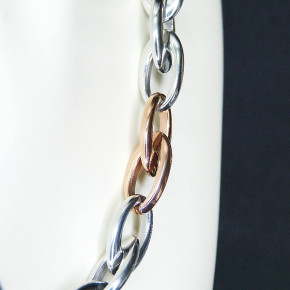 Collier/Kette Edelstahl rosévergoldet 50cm