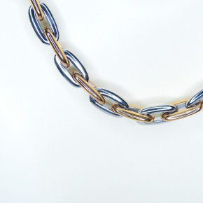 Collier/Kette Edelstahl bicolor 47cm