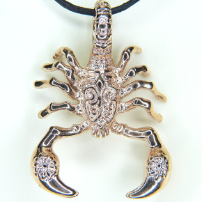 Edelstahlanhänger rosévergoldet "Skorpion"