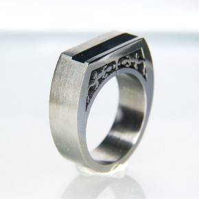 Edelstahlring "Gecko" Größe 68 (Ø ca. 21,6 mm)