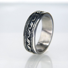 Edelstahl Motivring Größe 69 (Ø ca. 22 mm)