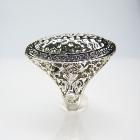 Edelstahlring mit gehämmerter Oberfläche Größe 61 (Ø ca. 19,4 mm)