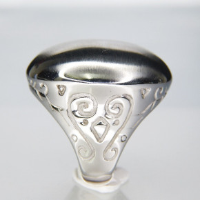großer Edelstahlring mattiert Größe 58 (Ø ca. 18,5 mm)