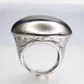 großer Edelstahlring mattiert Größe 58 (Ø ca. 18,5 mm)