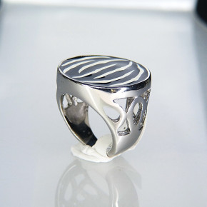 Edelstahlring "Zebra" W 18,1