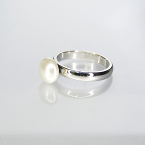 Edelstahlring mit "Perle" Größe 60 (Ø ca. 19,1 mm)