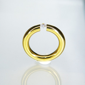 Spannring Edelstahl Größe 57 (Ø ca. 18,2 mm) / vergoldet