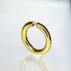 Spannring Edelstahl Größe 56 (Ø ca. 17,8 mm) / vergoldet