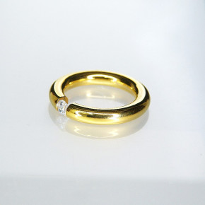 Spannring Edelstahl Größe 57 (Ø ca. 18,2 mm) / vergoldet