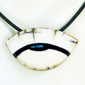 Mammut-Collier stark gemasert mit Azurit