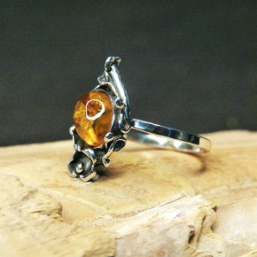 Silberring mit Bernstein W 18,2