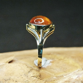 Goldring 333/- mit Bernstein W18