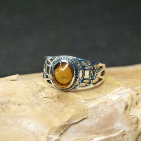 Silberring mit Bernstein W17,8