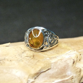 Silberring mit Bernstein W 16,9