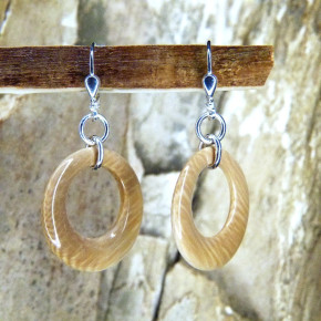 Mammut-Creolen gräulich/braun