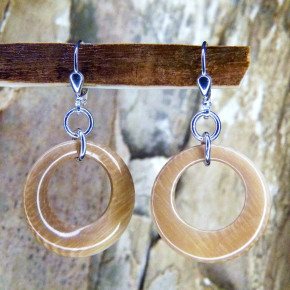 Mammut-Creolen gräulich/braun