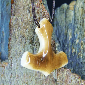 Wendeanhänger Thors Hammer mit toller Braunfärbung