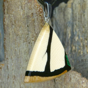 Mammut-Anhänger stark gemasert mit Malachit