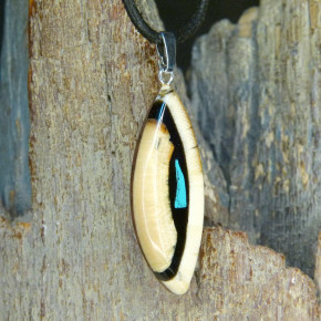 Mammut-Anhänger schön gefärbt mit Türkis