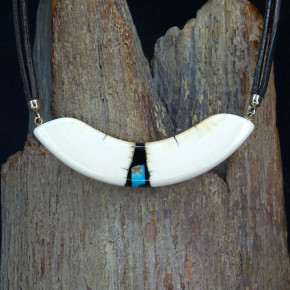 Mammut-Bogencollier mit Malachit