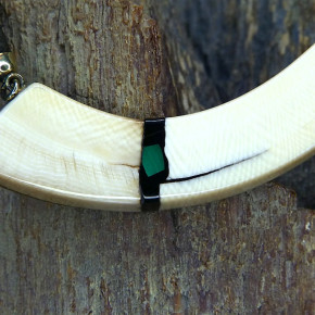 Mammut-Bogencollier mit Malachit