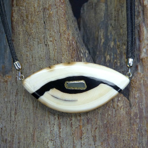Mammut-Collier mit Jade