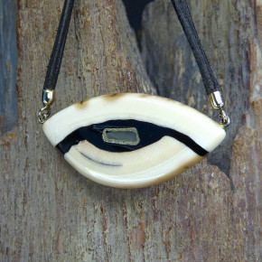 Mammut-Collier mit Jade