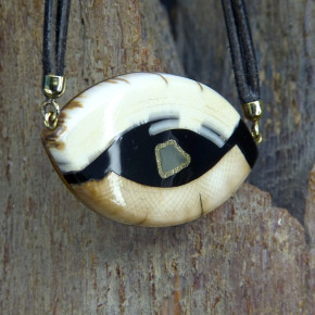 Mammut-Collier mit Jade