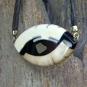 Mammut-Collier mit Jade