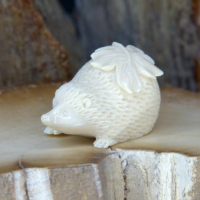 Igel mit Ahornblatt