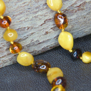 Bernsteinkette multicolor ca. 80cm