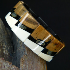 Mammut-Armband mit Jade und tollen Färbungen