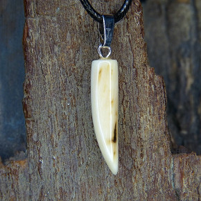 kleiner Zahnanhänger mit leichter Färbung