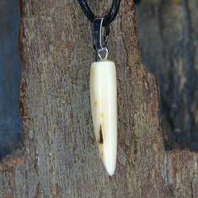 kleiner Zahnanhänger mit leichter Färbung