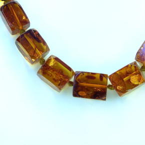 Quaderkette aus Naturbernstein ca. 67cm