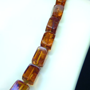 Quaderkette aus Naturbernstein ca. 67cm