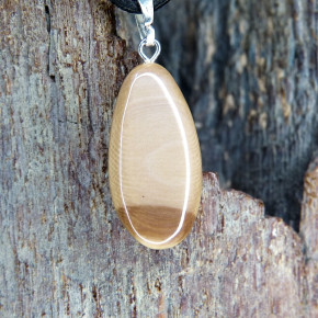 Tropfenanhänger aus dunklem Mammut