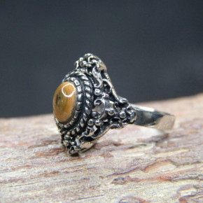 Silberring mit braunem Mammut W57