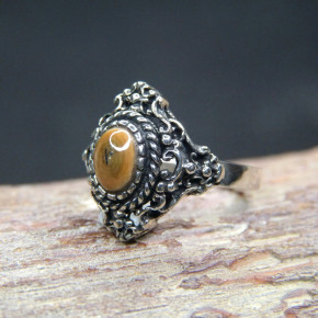 Silberring mit braunem Mammut W57