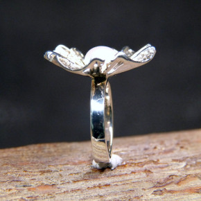 Silberring "Blüte" mit Perle W58