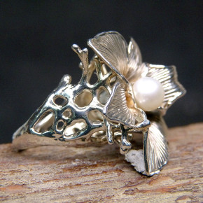 auffälliger Blütenring 925/ Weite 58