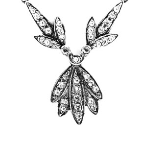 Silbercollier ArtDeco mit Zirkonia