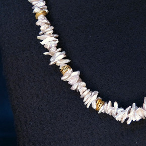 zartes Collier aus Süßwasserperlen