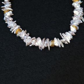 zartes Collier aus Süßwasserperlen