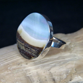 Silberring mit Perlmutt W19