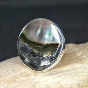 Silberring mit Perlmutt W19,5