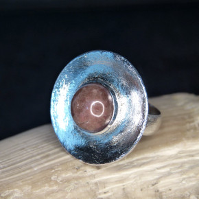 Silberring mattiert mit Jaspis